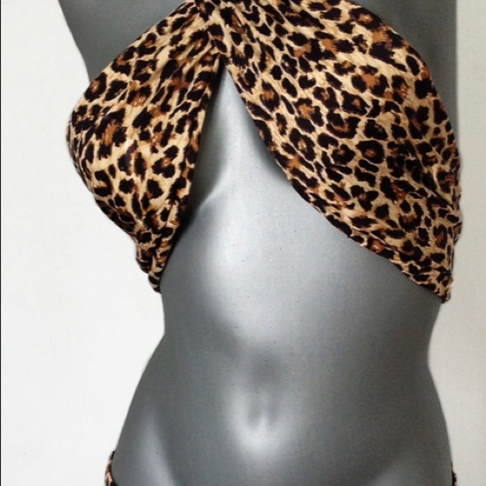 Victoria’s Secret leopard print wrap monokini